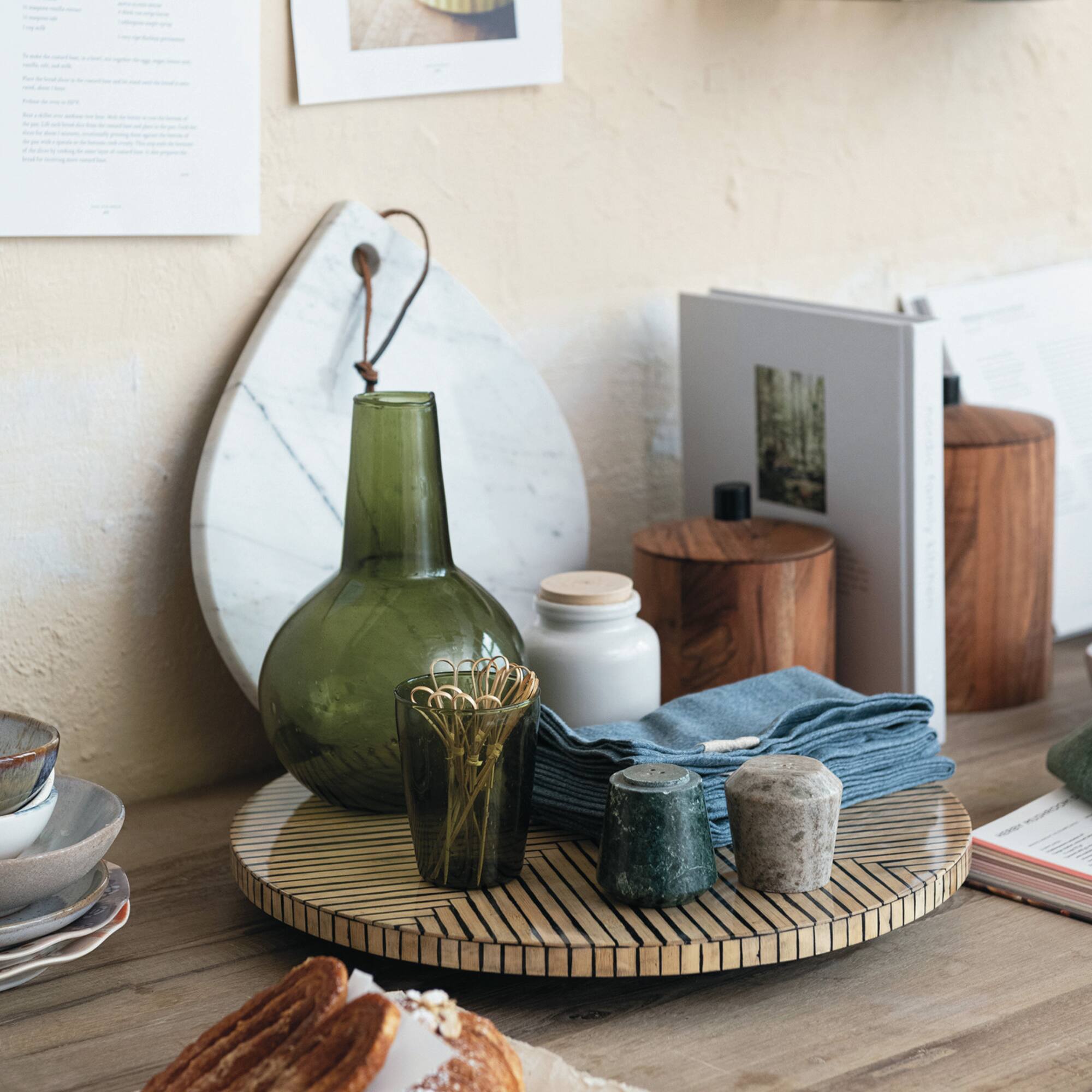 Hello Honey® Blue Stonewashed Square Linen Blend Napkins, 4ct.
